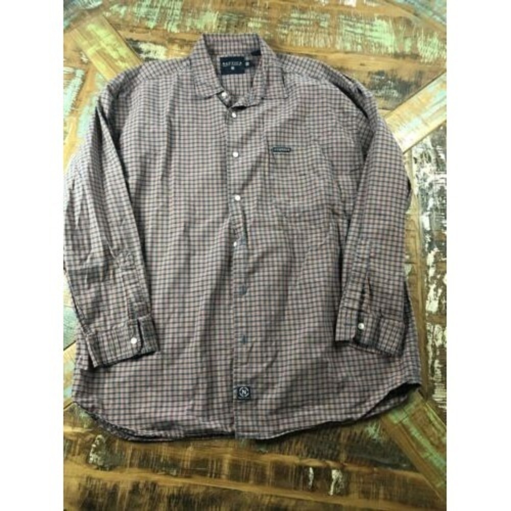 Mens Nautica Jeans Co‎ Plaid Button Down Shirt Size XL